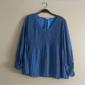 Women’s Nine West Bohemian Flowy Pleated Top